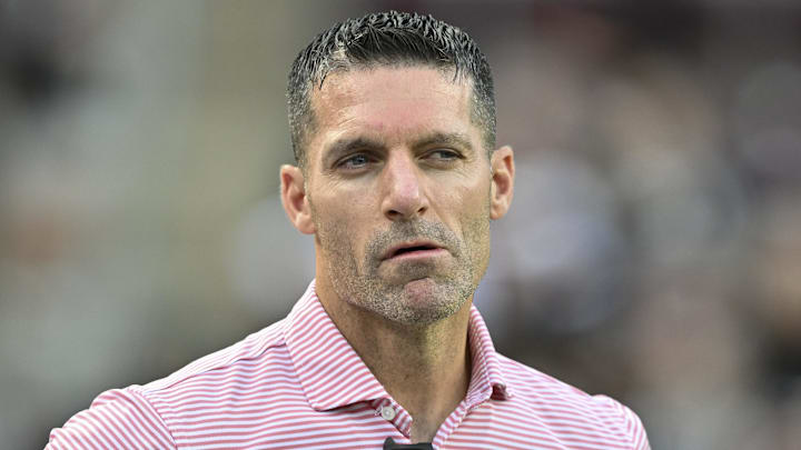ct 26, 2024; College Station, Texas, USA; Houston Texans executive vice president and general manager Nick Caserio looks on prior to the game between the Texas A&M Aggies and the LSU Tigers at Kyle Field. Mandatory Credit: Maria Lysaker-Imagn Images. 