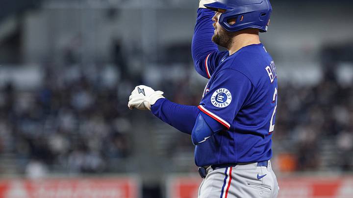Texas Rangers first baseman Jake Burger.