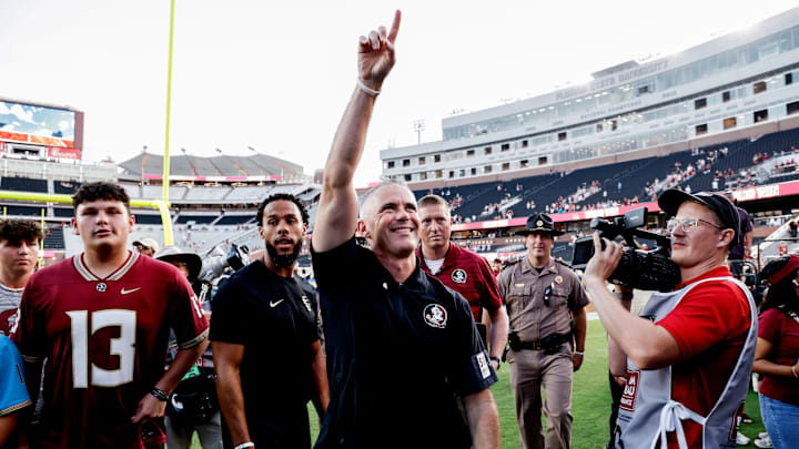 Mike Norvell was all smiles, just a few weeks ago.