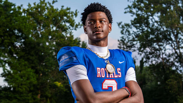 Hamilton Southeastern’s Terry Walker III poses for a photo Wednesday, July 23, 2025, at Brebeuf Jesuit Preparatory School in Indianapolis.