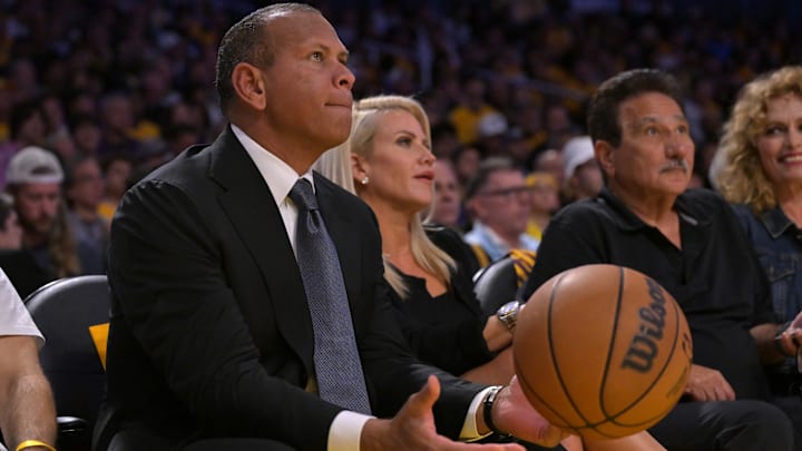 Minnesota Timberwolves co-owner Alex Rodriguez and girlfriend Jaclyn Cordeiro attend Game 1 of the first-round series between the Los Angeles Lakers and Timberwolves at Crypto.com Arena in Los Angeles on April 19, 2025. Minnesota Timberwolves co-owner Alex Rodriguez and girlfriend Jaclyn Cordeiro attend Game 1 of the first-round series between the Los Angeles Lakers and Timberwolves at Crypto.com Arena in Los Angeles on April 19, 2025.