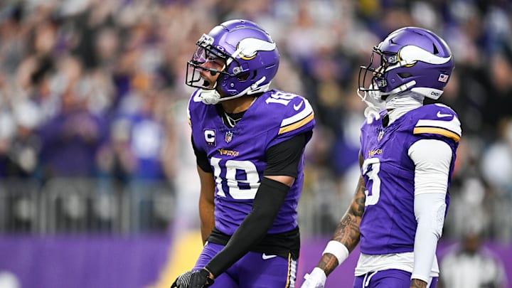Minnesota Vikings wide receivers Justin Jefferson and Jordan Addison