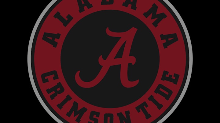 Alabama Crimson Tide logo, crimson on black