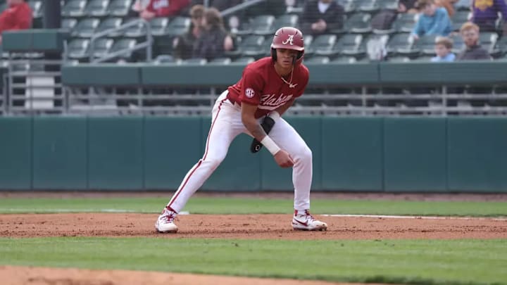 Alabama baseball's Justin Lebron (1) in a game against Bradley. (Image credit: Alabama Athletics) Alabama baseball's Justin Lebron (1) in a game against Bradley. (Image credit: Alabama Athletics)