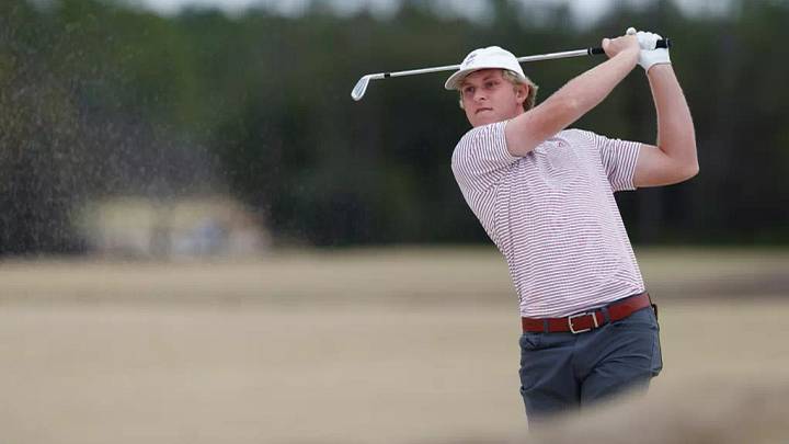 Alabama Golfer William Jennings (So.) in action against Watersound Invitational at Watersound Club in Panama City, FL on Monday, Feb 16, 2026. Alabama Golfer William Jennings (So.) in action against Watersound Invitational at Watersound Club in Panama City, FL on Monday, Feb 16, 2026.
