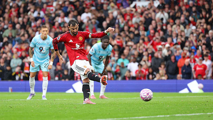 Bruno Fernandes kept his cool from the penalty spot. Bruno Fernandes kept his cool from the penalty spot.