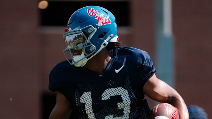 Ole Miss Rebels quarterback Austin Simmons during fall camp. Ole Miss Rebels quarterback Austin Simmons during fall camp.