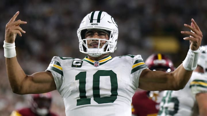 Green Bay Packers quarterback Jordan Love (10) against the Washington Commanders on Thursday, September 11, 2025, at Lambeau Field in Green Bay, Wis. 
Wm. Glasheen USA TODAY NETWORK-Wisconsin