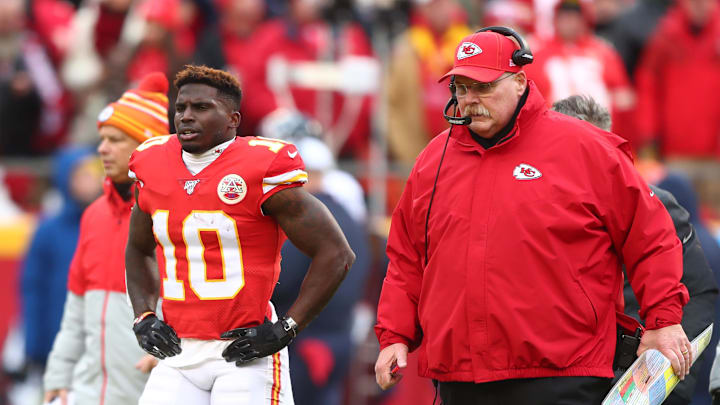 Tyreek Hill spent his first six seasons with the Chiefs and Andy Reid