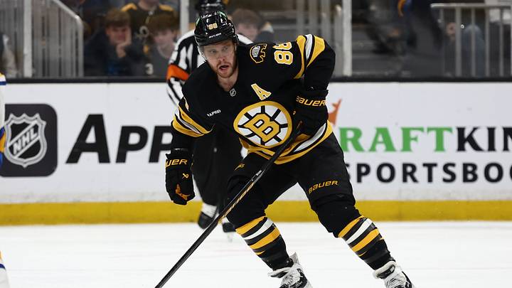 May 1, 2026; Boston, Massachusetts, USA; Boston Bruins right wing David Pastrnak (88) during the first period of game six of the first round of the 2026 Stanley Cup Playoffs against the Buffalo Sabres at TD Garden. Mandatory Credit: Winslow Townson-Imagn Images May 1, 2026; Boston, Massachusetts, USA; Boston Bruins right wing David Pastrnak (88) during the first period of game six of the first round of the 2026 Stanley Cup Playoffs against the Buffalo Sabres at TD Garden. Mandatory Credit: Winslow Townson-Imagn Images