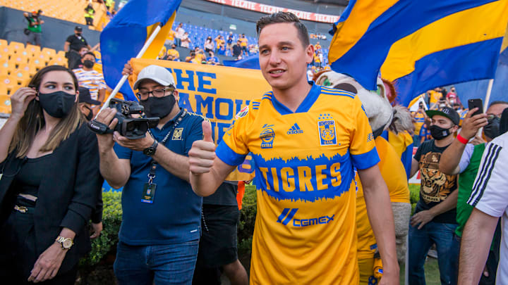 Florian Thauvin en su presentación con Tigres UANL