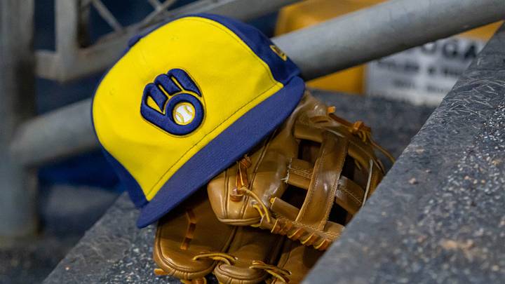 Apr 21, 2026; Detroit, Michigan, USA; A Milwaukee Brewers hat and glove in the dugout during the seventh inning against the Detroit Tigers at Comerica Park. Mandatory Credit: David Reginek-Imagn Images Apr 21, 2026; Detroit, Michigan, USA; A Milwaukee Brewers hat and glove in the dugout during the seventh inning against the Detroit Tigers at Comerica Park. Mandatory Credit: David Reginek-Imagn Images