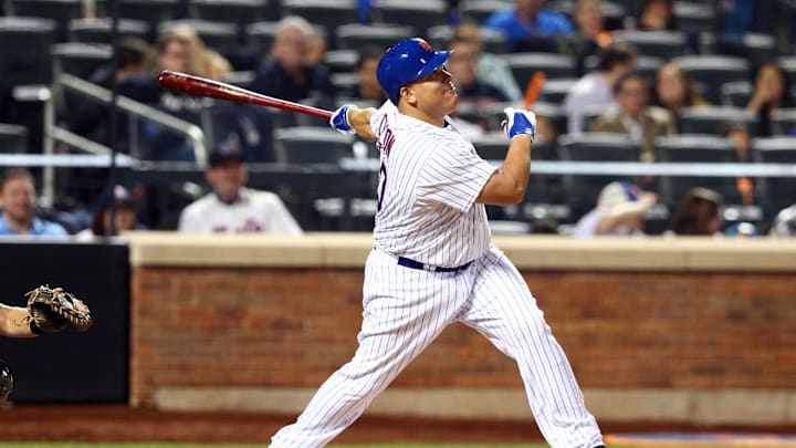 Colon swinging the bat during a 2015 game. 