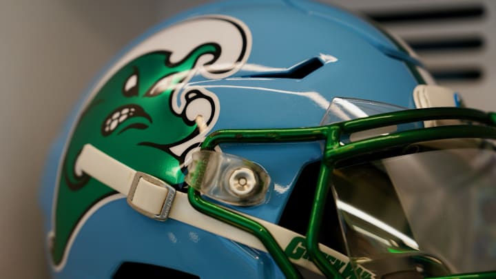 Teal Tulane Green Wave Helmet Teal Tulane Green Wave Helmet