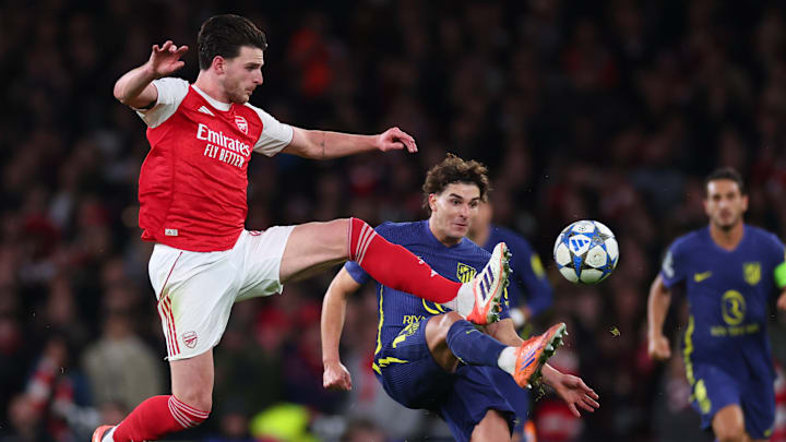 Declan Rice, Arsenal FC; Julian Alvarez, Atletico de Madrid