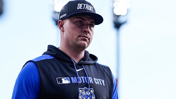 Detroit Tigers pitcher Tarik Skubal (29) walks into the dugout before the game against the Kansas City Royals at Comerica Park in Detroit on Friday, August 22, 2025. Detroit Tigers pitcher Tarik Skubal (29) walks into the dugout before the game against the Kansas City Royals at Comerica Park in Detroit on Friday, August 22, 2025.
