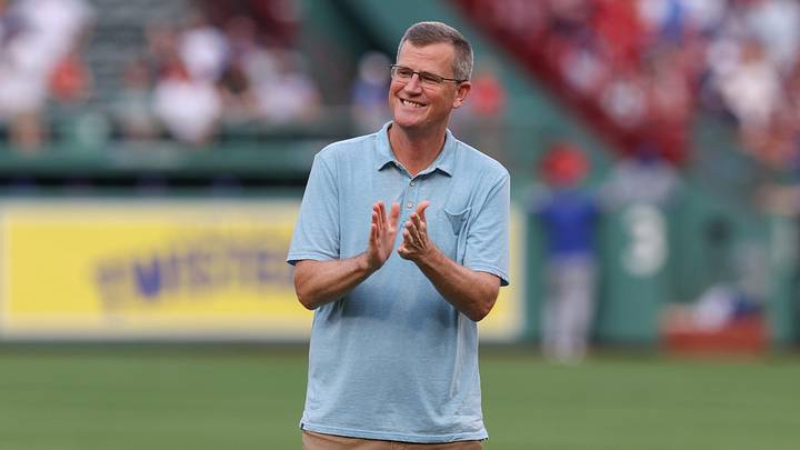 Jul 12, 2024; Boston, Massachusetts, USA; President and CEO of the Boston Red Sox Sam Kennedy applauds before a game against the Kansas City Royals at Fenway Park. Mandatory Credit: Paul Rutherford-Imagn Images Jul 12, 2024; Boston, Massachusetts, USA; President and CEO of the Boston Red Sox Sam Kennedy applauds before a game against the Kansas City Royals at Fenway Park. Mandatory Credit: Paul Rutherford-Imagn Images