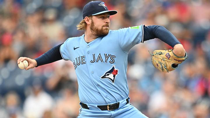 Blue Jays pitcher Spencer Miles (62) throws a pitch during the first inning against the Guardians. Credit: Ken Blaze-Imagn Images Blue Jays pitcher Spencer Miles (62) throws a pitch during the first inning against the Guardians. Credit: Ken Blaze-Imagn Images