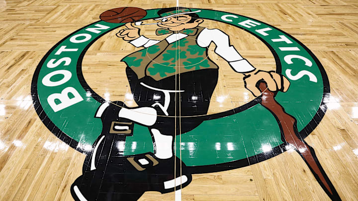 Feb 28, 2025; Boston, Massachusetts, USA; The Boston Celtics logo is seen on the court before the game between the Boston Celtics and the Cleveland Cavaliers at TD Garden. Mandatory Credit: Winslow Townson-Imagn Images Feb 28, 2025; Boston, Massachusetts, USA; The Boston Celtics logo is seen on the court before the game between the Boston Celtics and the Cleveland Cavaliers at TD Garden. Mandatory Credit: Winslow Townson-Imagn Images