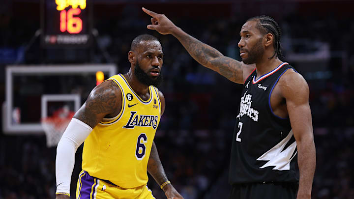 Los Angeles Lakers en un juego contra Los Angeles Clippers