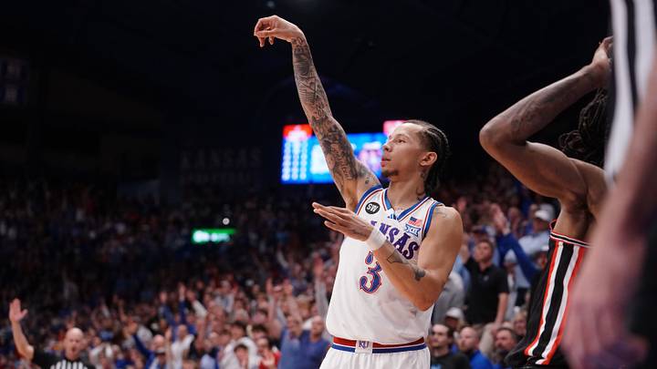 Kansas Jayhawks guard Tre White (3) Kansas Jayhawks guard Tre White (3)