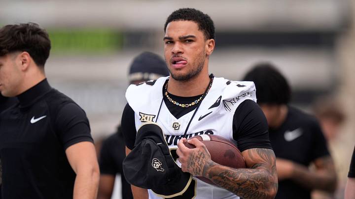 Apr 11, 2026; Boulder, CO, USA; Colorado Buffaloes wide receiver DeAndre Moore (3) before the spring game at Folsom Field. Mandatory Credit: Ron Chenoy-Imagn Images