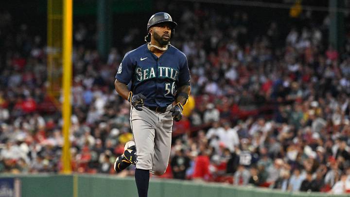 Sep 1, 2026; Boston, Massachusetts, USA; Seattle Mariners left fielder Randy Arozarena (56) runs the bases after hitting a three run home run against the Boston Red Sox during the second inning at Fenway Park. Mandatory Credit: Eric Canha-Imagn Images Sep 1, 2026; Boston, Massachusetts, USA; Seattle Mariners left fielder Randy Arozarena (56) runs the bases after hitting a three run home run against the Boston Red Sox during the second inning at Fenway Park. Mandatory Credit: Eric Canha-Imagn Images