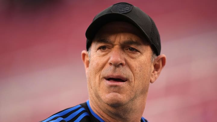 May 6, 2023; Santa Clara, California, USA; San Jose Earthquakes and Oakland Athletics owner John Fisher looks towards the pitch after a match against the Los Angeles FC at Levi's Stadium. Mandatory Credit: Darren Yamashita-Imagn Images May 6, 2023; Santa Clara, California, USA; San Jose Earthquakes and Oakland Athletics owner John Fisher looks towards the pitch after a match against the Los Angeles FC at Levi's Stadium. Mandatory Credit: Darren Yamashita-Imagn Images