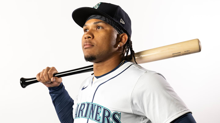 Seattle Mariners infielder Michael Arroyo poses for a portrait during media day Feb. 20 at Peoria Sports Complex.
