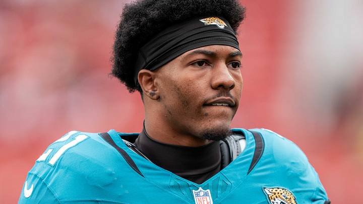 September 28, 2025; Santa Clara, California, USA; Jacksonville Jaguars cornerback Christian Braswell (21) after the game against the San Francisco 49ers at Levi's Stadium. Mandatory Credit: Kyle Terada-Imagn Images September 28, 2025; Santa Clara, California, USA; Jacksonville Jaguars cornerback Christian Braswell (21) after the game against the San Francisco 49ers at Levi's Stadium. Mandatory Credit: Kyle Terada-Imagn Images