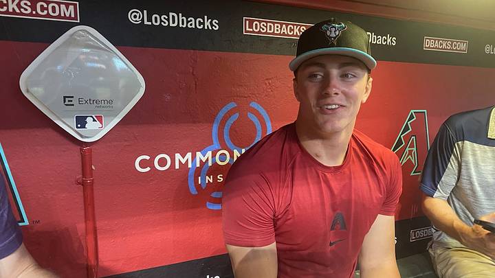 Slade Caldwell talks with the media