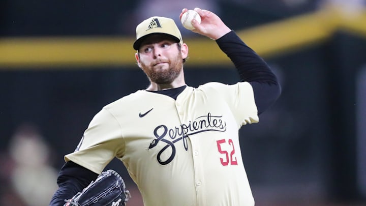 Arizona Diamondbacks pitcher Jordan Montgomery (52) delivers a pitch on Aug. 27, 2024 at Chase Field in Phoenix.