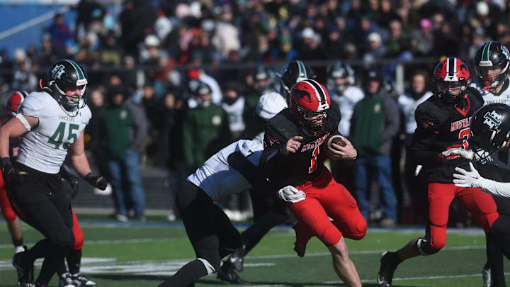 Pershing County defeats Incline 26-6 to win their NIAA state championship game at McQueen High School in Reno on Nov. 23, 2024.
