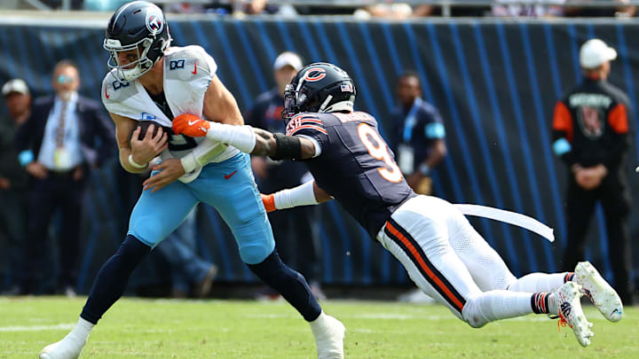 With Jaquan Brisker healthy and practicing, the Bears are looking at a full secondary for the first time since last October. With Jaquan Brisker healthy and practicing, the Bears are looking at a full secondary for the first time since last October.