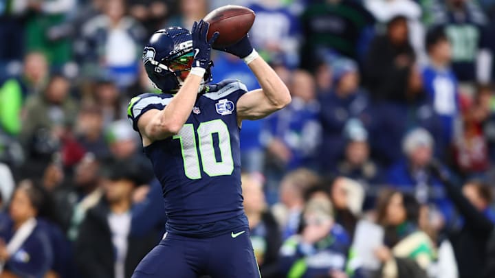 Seattle Seahawks wide receiver Cooper Kupp (10) warms up prior to a game against the San Francisco 49ers. Seattle Seahawks wide receiver Cooper Kupp (10) warms up prior to a game against the San Francisco 49ers.