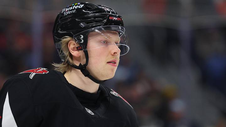 Feb 5, 2026; Buffalo, New York, USA; Buffalo Sabres center Konsta Helenius (94) at the start of the third period against the Pittsburgh Penguins at KeyBank Center. Mandatory Credit: Timothy T. Ludwig-Imagn Images Feb 5, 2026; Buffalo, New York, USA; Buffalo Sabres center Konsta Helenius (94) at the start of the third period against the Pittsburgh Penguins at KeyBank Center. Mandatory Credit: Timothy T. Ludwig-Imagn Images