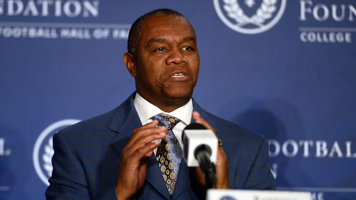 UNLV Rebels former quarterback and Randall Cunningham speaks during the National Football Hall of Fame press conference at JW Marriott Camelback Inn. 