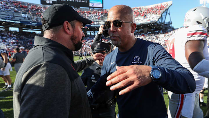Penn State Nittany Lions head coach James Franklin, Ohio State Buckeyes head coach Ryan Day