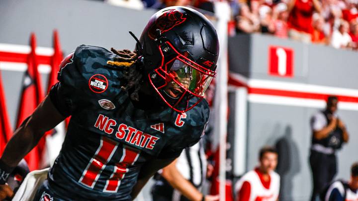 Sep 11, 2026; Raleigh, North Carolina, USA; NC State Wolfpack quarterback CJ Bailey (11) celebrates a touchdown during the first half of the game against Richmond Spiders at Carter-Finley Stadium. Mandatory Credit: Jaylynn Nash-Imagn Images Sep 11, 2026; Raleigh, North Carolina, USA; NC State Wolfpack quarterback CJ Bailey (11) celebrates a touchdown during the first half of the game against Richmond Spiders at Carter-Finley Stadium. Mandatory Credit: Jaylynn Nash-Imagn Images