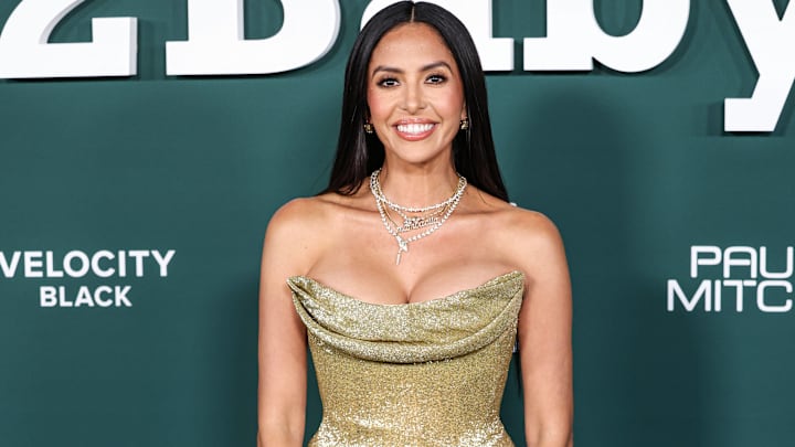 Vanessa Bryant arrives at the 2024 Baby2Baby Gala Presented by Paul Mitchell held at the Pacific Design Center on November 9, 2024 in West Hollywood.