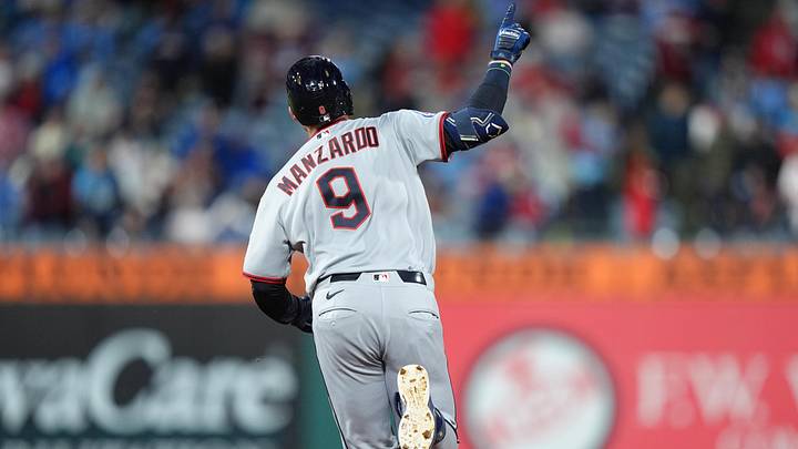 May 22, 2026: Cleveland Guardians infielder Kyle Manzardo (9) rounds the bases after hitting a home run against the Philadelphia Phillies in the ninth inning at Citizens Bank Park. May 22, 2026: Cleveland Guardians infielder Kyle Manzardo (9) rounds the bases after hitting a home run against the Philadelphia Phillies in the ninth inning at Citizens Bank Park.