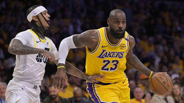 Los Angeles Lakers forward LeBron James on Feb 10, 2025.