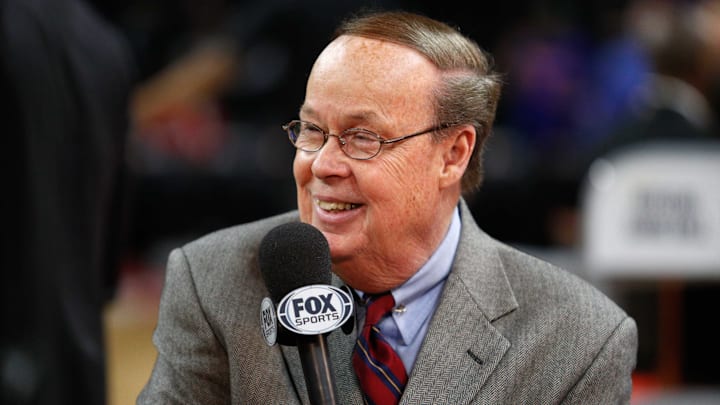 Feb 28, 2017; Auburn Hills, MI, USA; Radio and television commentator George Blaha: Raj Mehta-Imagn Images
