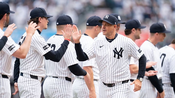 New York Yankees manager Aaron Boone maintains a composed public demeanor even during his team's lowest moments.