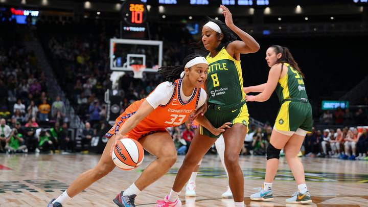 Connecticut Sun forward Nell Angloma had a strong game in a win on Wednesday. Connecticut Sun forward Nell Angloma had a strong game in a win on Wednesday.