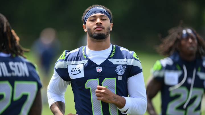 Jul 25, 2026; Renton, WA, USA; Seattle Seahawks wide receiver Jaxon Smith-Njigba (11) during training camp at Virginia Mason Athletic Center. Jul 25, 2026; Renton, WA, USA; Seattle Seahawks wide receiver Jaxon Smith-Njigba (11) during training camp at Virginia Mason Athletic Center.