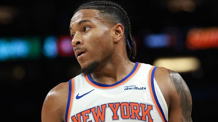 Jan 9, 2026; Phoenix, Arizona, USA; New York Knicks guard Miles McBride (2) against the Phoenix Suns at Mortgage Matchup Center. Mandatory Credit: Mark J. Rebilas-Imagn Images Jan 9, 2026; Phoenix, Arizona, USA; New York Knicks guard Miles McBride (2) against the Phoenix Suns at Mortgage Matchup Center. Mandatory Credit: Mark J. Rebilas-Imagn Images