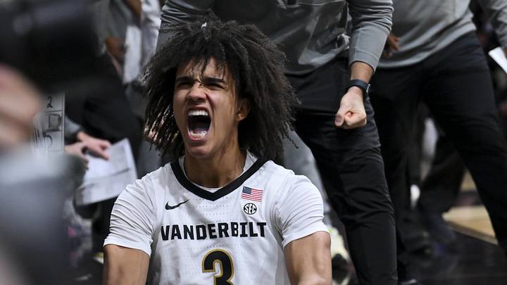 Jan 31, 2026; Nashville, TN, USA; Vanderbilt Commodores guard Tyler Tanner (3) reacts after getting fouled and making the basket against the Mississippi Rebels during the second half at Memorial Gymnasium. Mandatory Credit: Steve Roberts-Imagn Images Jan 31, 2026; Nashville, TN, USA; Vanderbilt Commodores guard Tyler Tanner (3) reacts after getting fouled and making the basket against the Mississippi Rebels during the second half at Memorial Gymnasium. Mandatory Credit: Steve Roberts-Imagn Images
