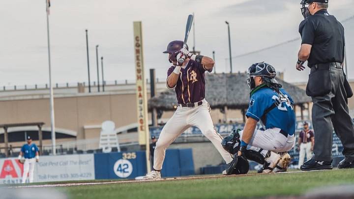 Jackson Estes at the plate for PRCC during the 2026 season. Jackson Estes at the plate for PRCC during the 2026 season.