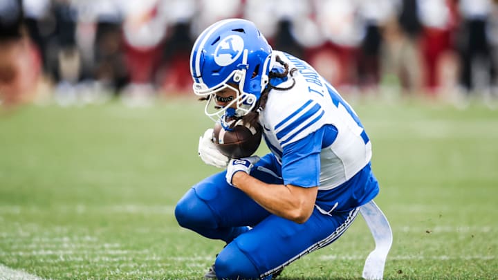 BYU WR Tiger Bachmeier against Iowa State